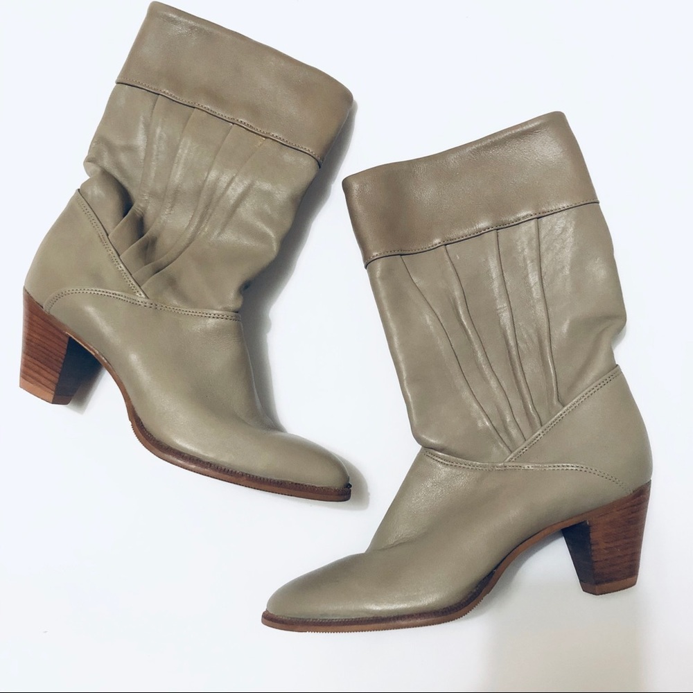 Vintage Dingo Mid Calf Tan Boots Womens Size 6